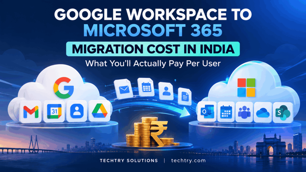 Google Workspace to Microsoft 365 Migration Cost in India: What You’ll Actually Pay Per User